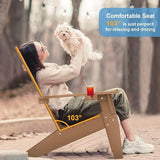 MXIMU Modern Adirondack Chair Weather Resistant with Cup Holder Oversized Fire Pit Chairs Adorondic Plastic Outdoor - Photo 3