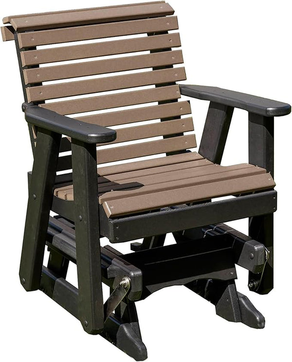 Amish Craftsmanship Made in USA 2FT Heavy Duty Poly Lumber Wood Porch Patio Glider HDPE with No Wood fibers Lancaster - Photo 1