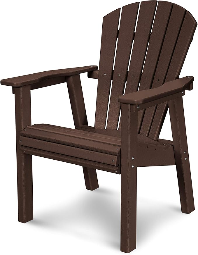 POLYWOOD SHD19MA Seashell Casual Chair, Mahogany