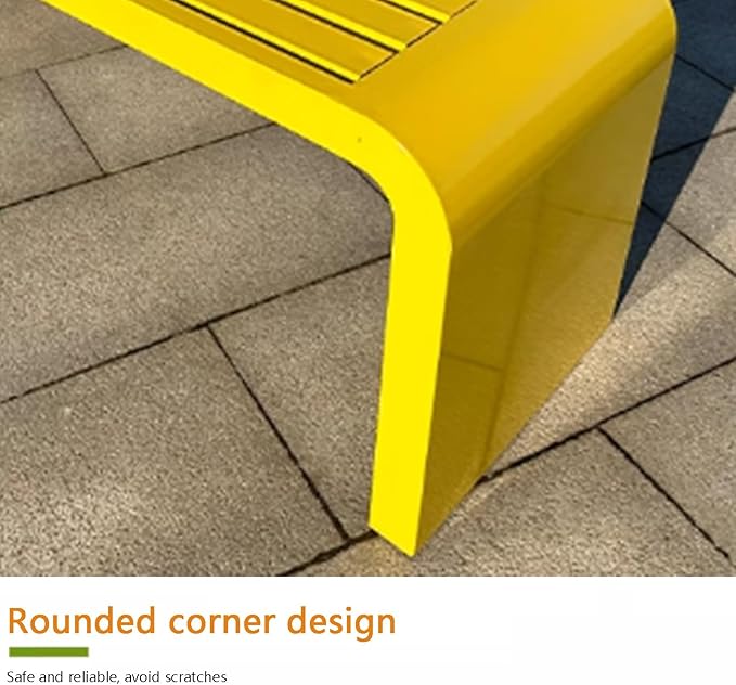 Garden Outdoor Metal Bench for Porch, Park Seating - Durable, Stylish, Weather-Resistant, Elegant Design for Patio, Backyard, Outdoor Spaces