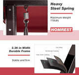 HOMREST 3 Seat Outdoor Porch Swing with 1.5" Deepened Cup Holder, Adjustable Canopy, Patio Swing Bed with Stand - Photo 3