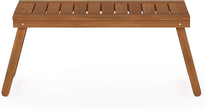Furinno Tioman Outdoor Hardwood Coffee Folding Table, Natural