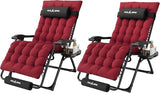 Amopatio Oversized Zero Gravity Chair, 29''W Reclining Camping Lounge Chair Upgraded Lock and Footrest, Cup Holder - Photo 9