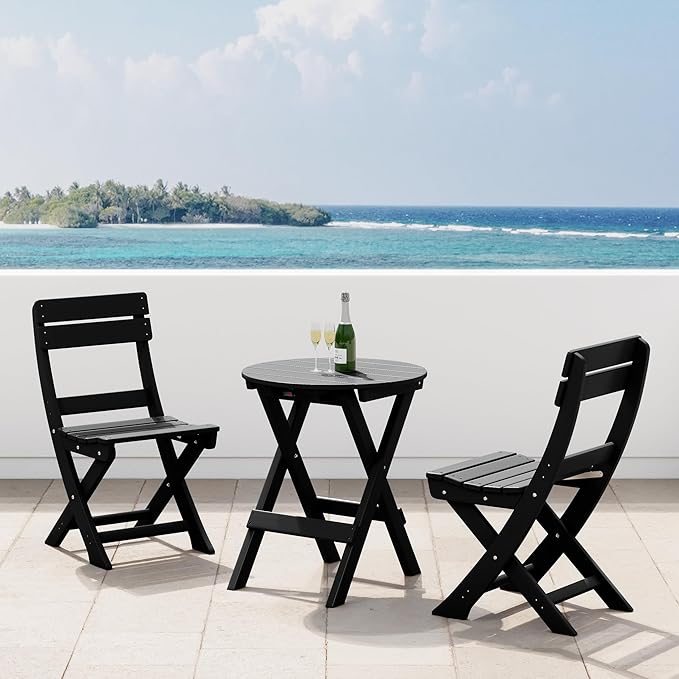 Costaelm Outdoor Patio Modern Folding Dining Chair - Photo 2