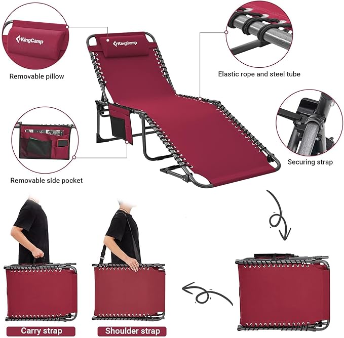 KingCamp 2 Pack Lounge Chair Outdoor - Photo 4