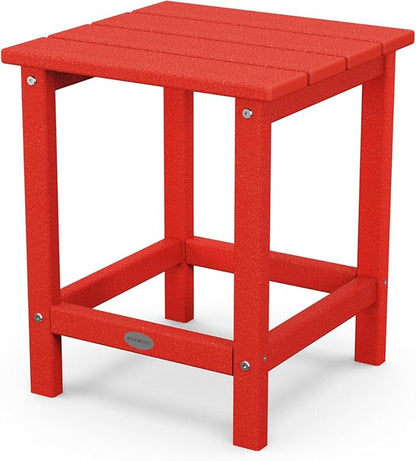Polywood Long Island 18" Side Table, Sunset Red