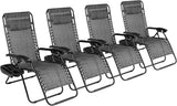 TLSUNNY Zero Gravity Chair Set of 2, Outdoor Folding Lounge W/Detachable Headrest & Holder Tray - Photo 1