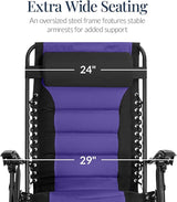 Best Choice Products Oversized Padded Zero Gravity Chair, Folding Outdoor Patio Recliner - Photo 4