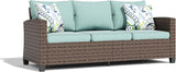 HERA'S HOUSE Outdoor Patio Sofa, 3-Seat Wicker Couch Loveseat, Deep Seating Furniture for Lawn Garden Porch Backyard - Photo 7