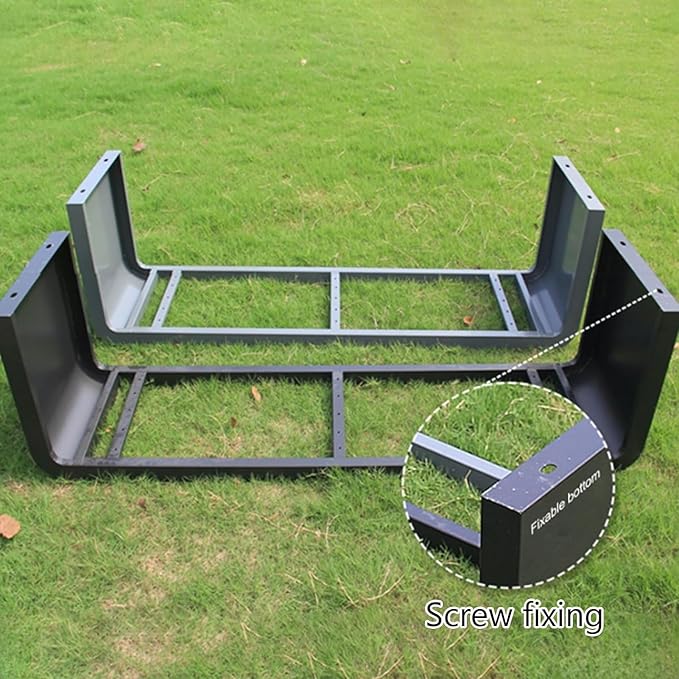 Outdoor Bench, All Weather Garden Bench, Metal Bench with Backrest, Park Patio Bench for Garden, Porch and Backyard(Yellow,100cm/39.3in)