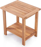 Double Adirondack Side Table, Weather-Resistant Rectangular End Table for Patio, Garden, Lawn - Photo 1