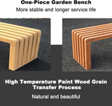 Outdoor Garden Bench, Metal Garden Bench Weatherproof, Galvanized Steel, Load-Bearing 880lbs, for Garden, Porch - Photo 4