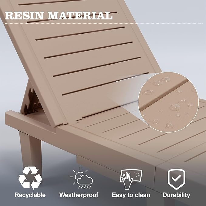 UDPATIO Outdoor Lounge Chairs Set of 2 - Photo 5