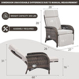 Belord Versatile Outdoor Recliner Chair - Reclining Patio Chair Set of 2 with Adjustable Backrest and Footrest - Photo 2