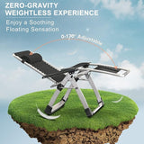 ABORON 2 Pack Zero Gravity Chair, Outdoor Lounge Chairs Sun Loungers with Removable Cushion, Headrest, Cup Holder - Photo 6