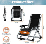ABORON Zero Gravity Chair, Premium Outdoor Lawn Folding Lounge Chairs - Photo 3