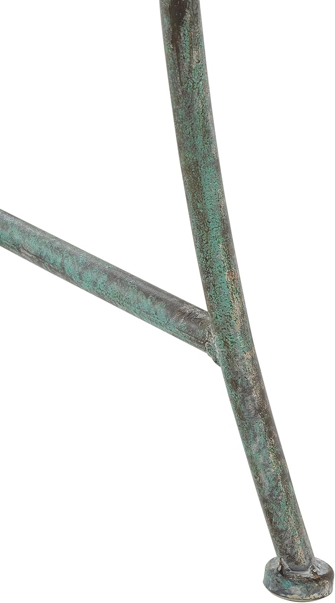 SAFAVIEH Outdoor Collection Hadley Victorian Scroll Antique Dark Green Wrought Iron Bench
