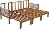LUMISOL Outdoor Patio Day Bed Sofa, 3 Seat Convertible Sleeper Sofa for Poolside Backyard - Photo 9
