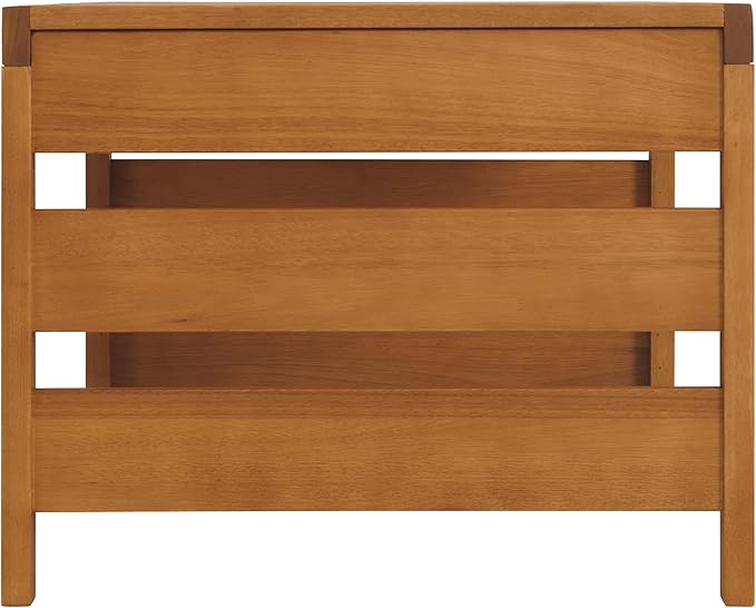 Alaterre Furniture Barton Outdoor Coffee Table - Weather-Resistant Eucalyptus Wood Slotted Table for Patio, Porch, Deck, or Poolside (Brown)