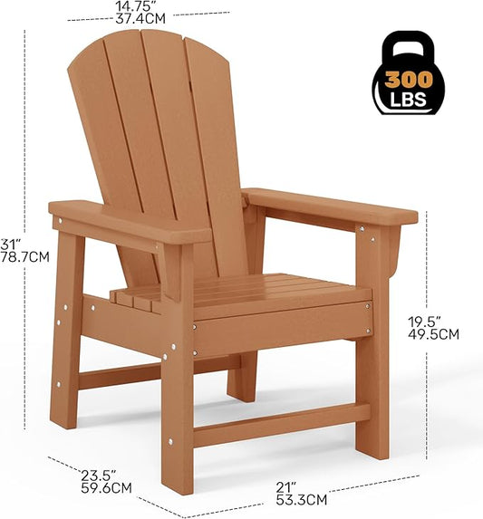 Costaelm Kids Lawn Chair, Toddler Outdoor Chair Kids Patio Furniture and Outdoor Children Picnic Activity Modern Adirondack Chairs for Garden, Patio, Backyard & Beach, Teak