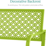 Best Choice Products Outdoor Bench 2-Person Metal Steel Benches Furniture for Garden, Patio, Porch - Photo 5
