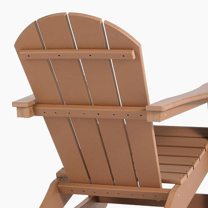 WO WESTIN OUTDOOR HDPE Laguna Outdoor Rocking Poly Adirondack Chair (Set of 2), Teak