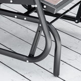 Outsunny Porch Glider, Metal Frame Swing Glider Chair with Breathable Mesh Fabric - Photo 9