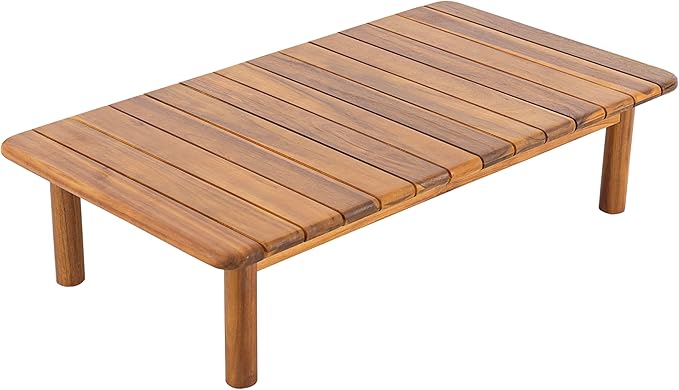 Christopher Knight Home Canape Acacia Wood Outdoor Coffee Table, Modern Coffee Table for Patio Furniture Set - Photo 5