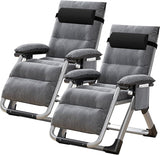 NAIZEA Padded Zero Gravity Chair, Folding Outdoor Lounge Chairs, Adjustable Reclining Camping Chairs with Cup Holder - Photo 1