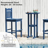 Sundale Outdoor 39 Inches Height Adirondack Bar Table, Patio HDPE Pub Height Round - Photo 6