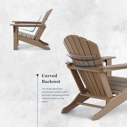 WestinTrends Dylan Outdoor Adirondack Chair (Set of 8), Red