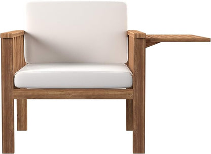 SEI Furniture AMZ8023211DO Kanmill Outdoor Chair Set, Natural, White
