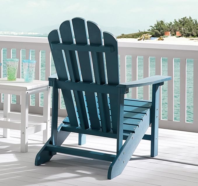 Adirondack Chairs Weather Resistant, Patio Firepit Chair, Sturdy Outside Chairs, Lawn Chairs, Easy Assembly 350lb, for Outdoor Patio Yard