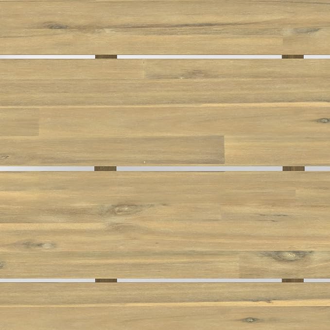 SIMPLIHOME Parkside SOLID ACACIA WOOD 45 inch Wide Rectangle Contemporary Outdoor Coffee Table in Light Teak for the Living Room and Family Room