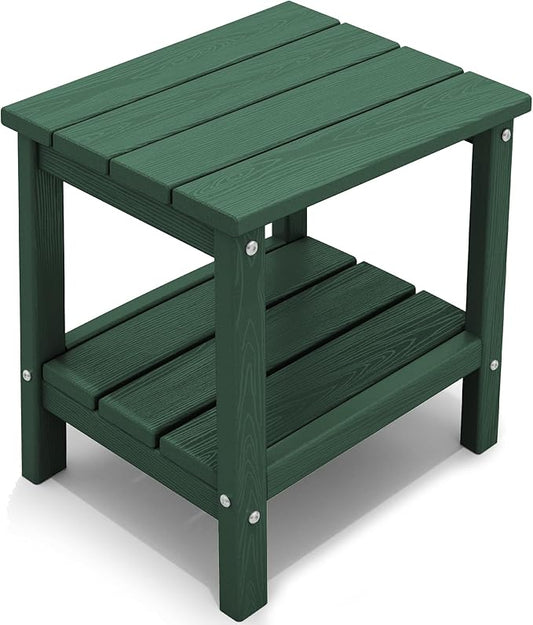 KINGYES Double Side Table, Adirondack End Table- Green