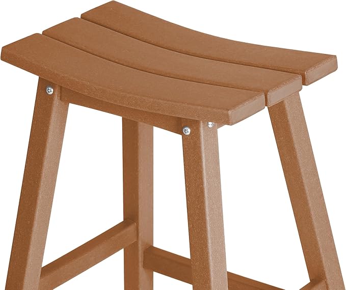 WestinTrends Malibu Malibu 29 Inch High Backless Seat Bar Stools (Set of 3), Teak
