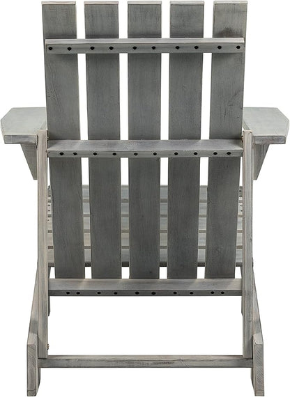 JONATHAN Y PAT1001B Irving Outdoor Patio Modern Acacia Wood Adirondack Chair for Garden, Lawn, Backyard, Pool, Deck, Beach, Firepit, Gray