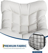 GAOMON Outdoor Oversized Papasan Rocking Chair with Footrest - Patio Lounge Chair with Ottoman - Photo 8