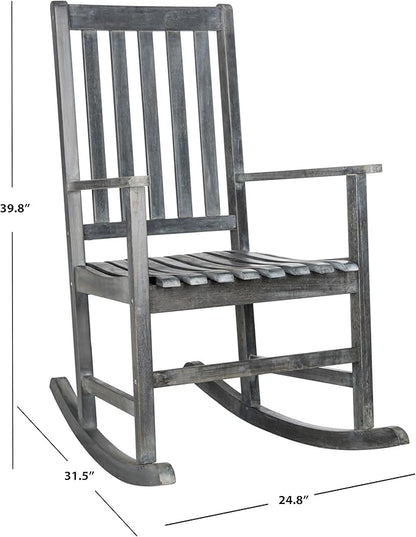 SAFAVIEH Outdoor Collection Barstow Teak Rocking Chair