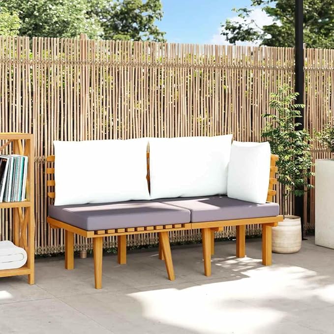 Dark Grey and White 2-Piece Corner Garden Lounge Set with Weather-Resistant Cushions for Patio Balcony Conservatory - Photo 1