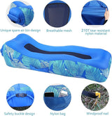 Inflatable Lounger Beach Chair with Unique Sun-Shade Design, Inflatable Air Sofa with Pillow - Photo 4