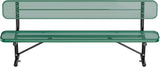 Thermoplastic Coated Iron Park Bench for Outside, Heavy Duty Metal Garden Bench - Photo 1
