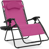 Best Choice Products Oversized Zero Gravity Chair, Folding Outdoor Patio Lounge Recliner w/Cup Holder Accessory Tray - Photo 1