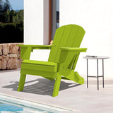 LOUNZY Folding Adirondack Chair Set of 4, Lime - Photo 2
