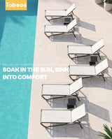 Outdoor Chaise Lounge Chair Set of 2, 5-Position Adjustable Patio Lounge Chair with Aluminum Frame - Photo 9