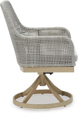 Signature Design by Ashley Seton Creek Cottage Nuvella Weather Resistant Fabric Outdoor Swivel Dining Chair with Cushion - Photo 9