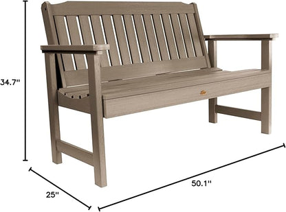 highwood Lehigh Garden Bench, 4 Feet, Woodland Brown