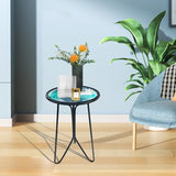 LIFFY Patio Side Table, Small Round End Table, Metal Side Table Outdoor - Photo 6