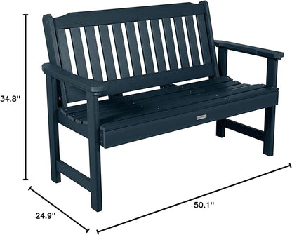 highwood Lehigh Garden Bench, 4 Feet, Federal Blue