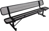4/6/8 Feet Park Bench for Outside Heavy Duty Metal, Garden Benches Outdoor Bench with Backrest & Portable Frame - Photo 1